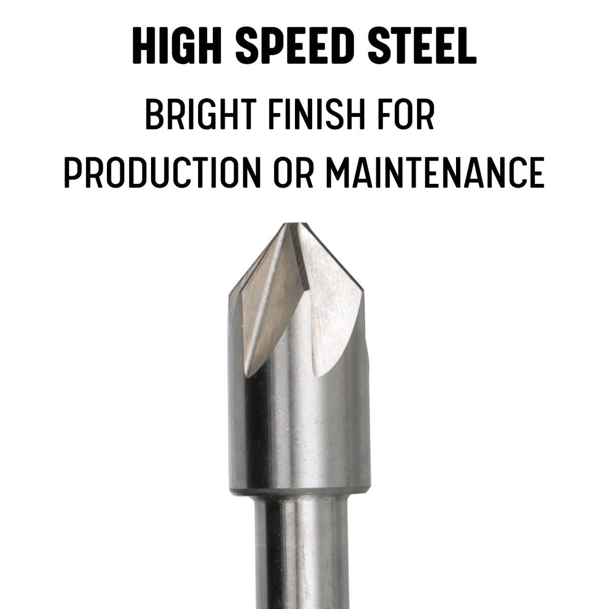Drill America 3/16"-120 High Speed Steel 6 Flute Chatterless Countersink, Dew Series