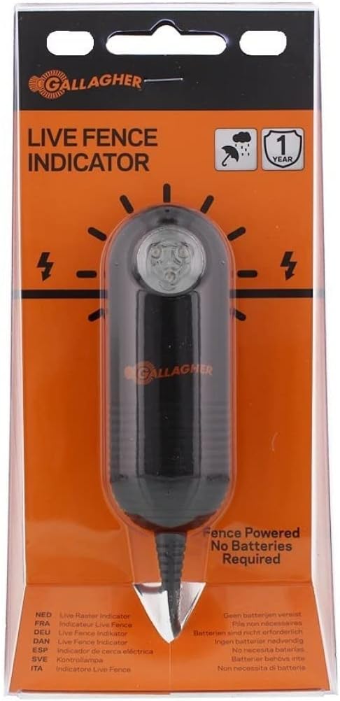 Live Fence Indicator | Detects Electric Fence Energizer Pulse | Visible LED Light Indicator Alert Device That Clips