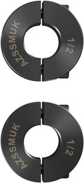 Double Split Clamp-On Shaft Collars of Carbon Steel 1/2" Bore Set Screw, 2-piece