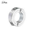 uxcell 2Pcs Double Split Clamp-On Shaft Collar 1" Bore, Aluminum Alloy