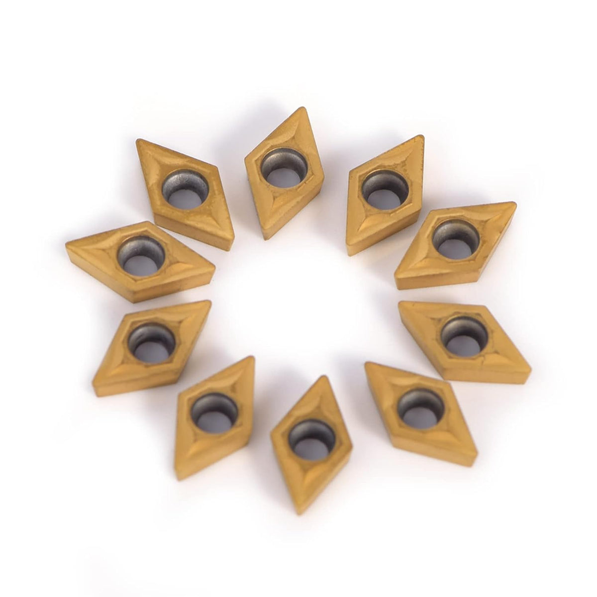 DCMT070204-HM YBC251 Carbide Inserts Indexable Inserts Golden Carbide Lathe Turning Inserts for Processing Steel Stainless Steel