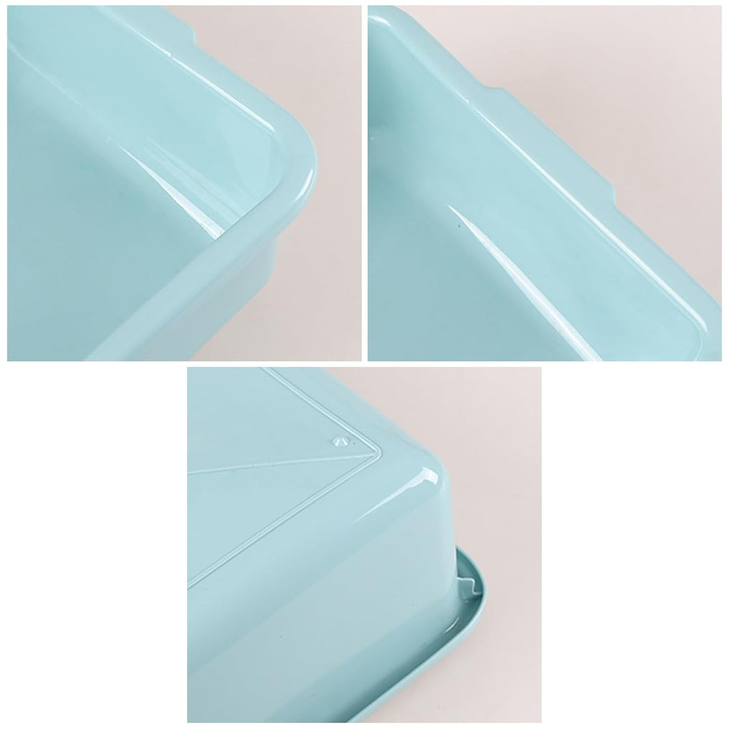 Commercial Bus Box, 4-Pack Plastic Bus Tubs, 13 L, Green