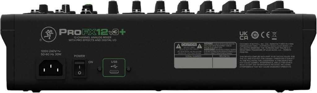 ProFX12v3+ 12-Channel Professional Analog Mixer with USB, Onyx Mic Preamps, GigFX Effects Engine, and Bluetooth |