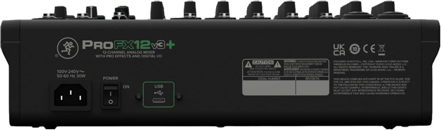 ProFX12v3+ 12-Channel Professional Analog Mixer with USB, Onyx Mic Preamps, GigFX Effects Engine, and Bluetooth |