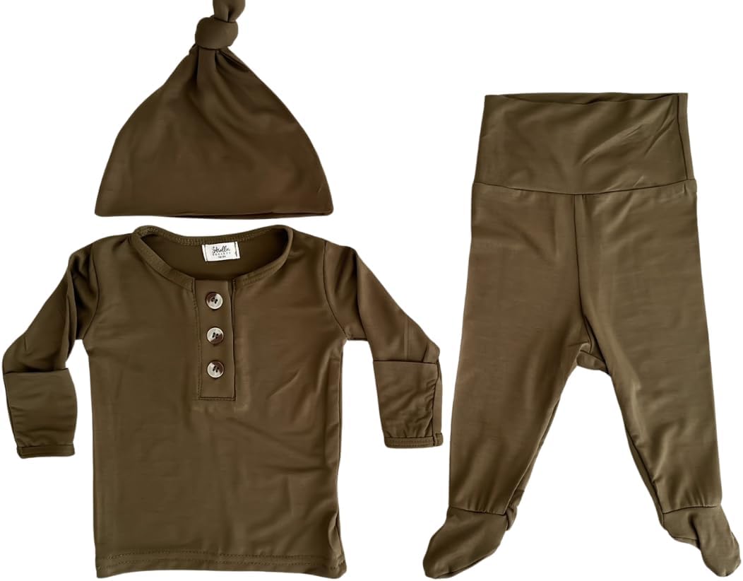 Baby Outfit Set, Soft Baby Clothes, Neutral Newborn Clothes