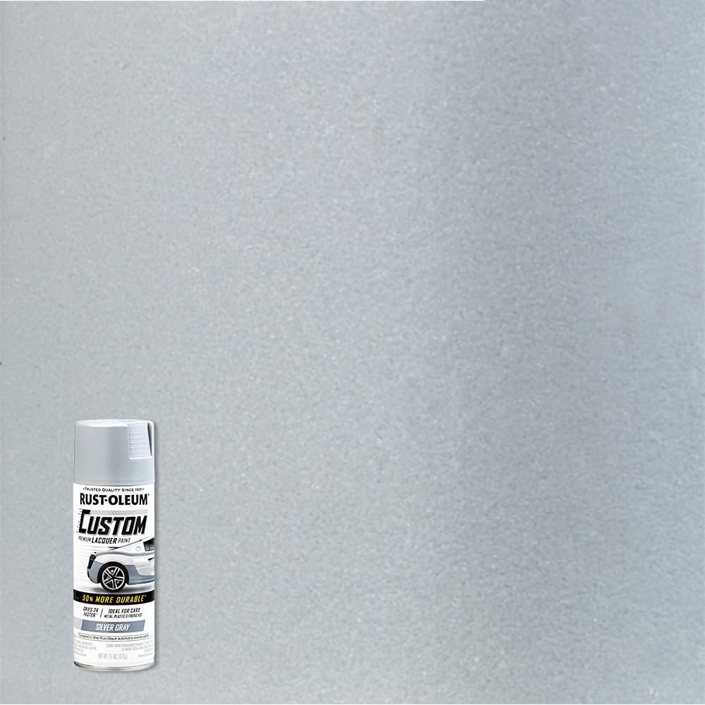 Automotive Custom Lacquer Spray Paint, Matte Silver Gray