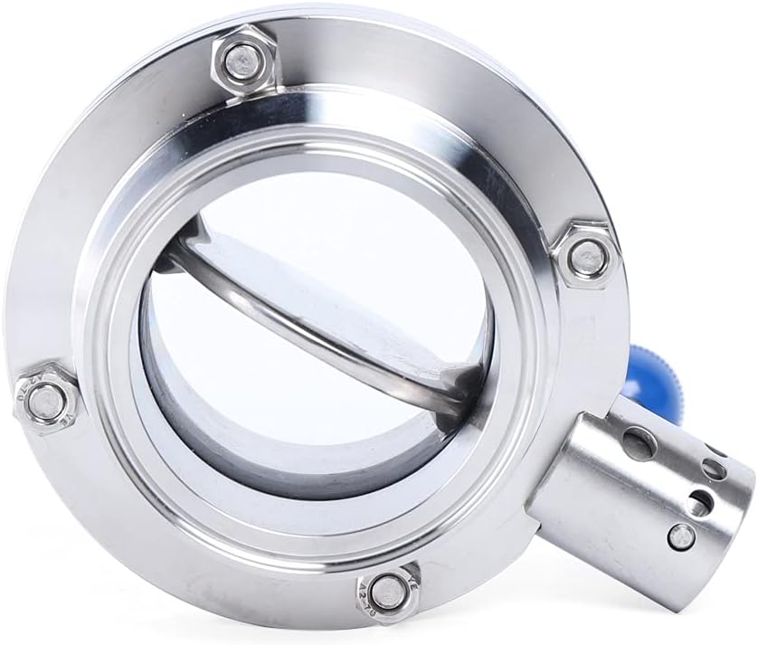3" Butterfly Valve, Sanitary Stainless Steel Tri Clamp Butterfly Valve with Pull Handle