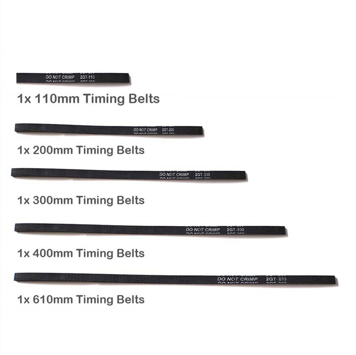 3Dman GT2 Timing Belt Closed Loop Rubber Belt 110mm 200mm 300mm 400mm 610mm for Width 6mm 3D Printers -5pcs