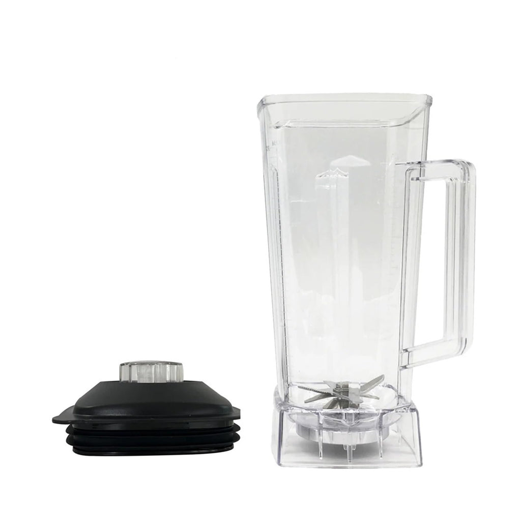 2L Square Blender Jar Container with Serrated Blade Base Lid Replacement Part