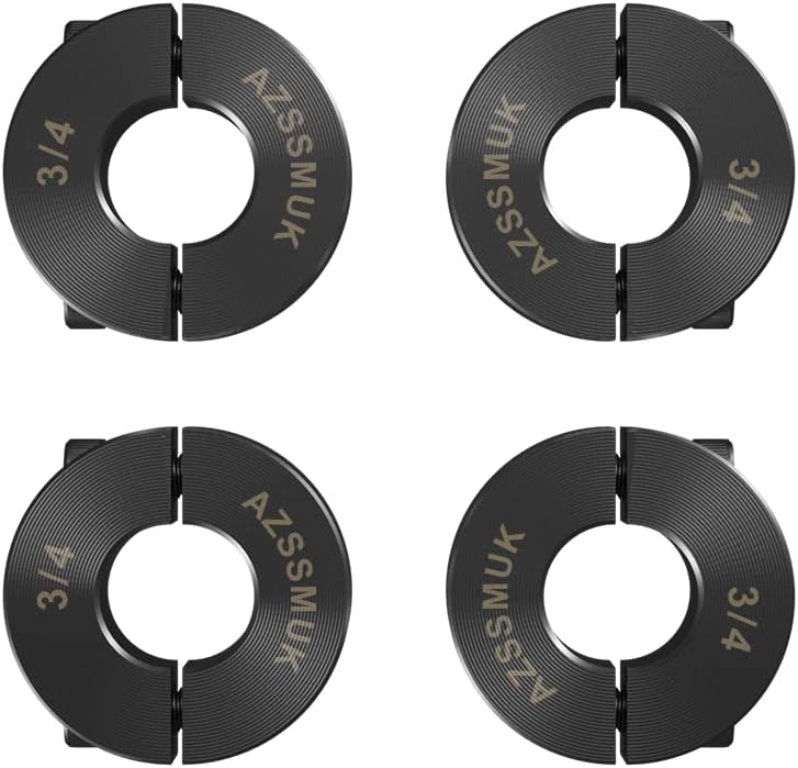 3/4" Shaft Collar Double Split Clamp-on Carbon Steel with Set Screw 4-packed