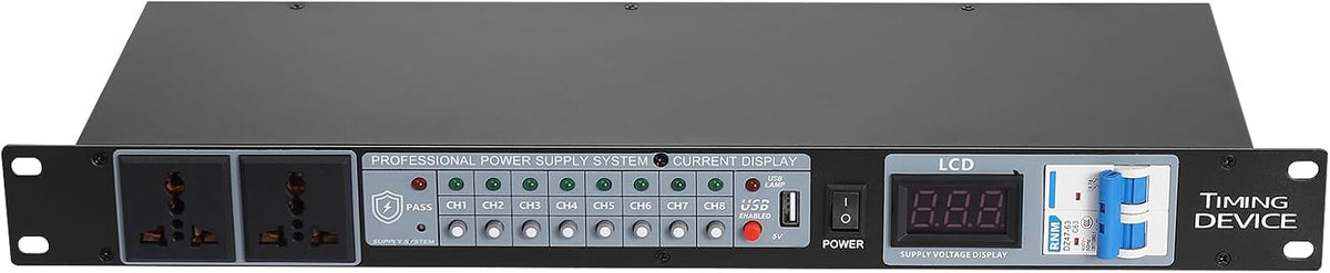10-Outlet Power Sequencer Conditioner, 2000W Professional Power Conditioner, Audio Powers Conditioners Digital