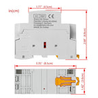 Hofwgele HCH8s-63 DC Contactor 24V Coil 63A 2NO 2 Pole Universal Circuit Control Automatic Modular Contactor Household Circuit Control Din Rail Mount 2Pole 24V DC Coil contactor