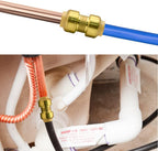 6 Pack Push-to-Connect Plumbing Fittings, 1/2" Pushfit Straight Fittings with Disconnect Clip for Copper, PEX, CPVC Pipe
