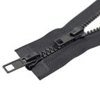 2PCS #5 30 Inch Two Way Separating Jacket Zippers for Sewing Black