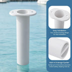 Fishing Rod Holder Plastic with UV 90 Degree Flush Mount 2PCS for Yacht and Boats