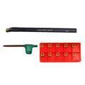 OSCARBIDE 3/8"x 6" Indexable Boring Bar w/10pcs Carbide Inserts,Right-Hand