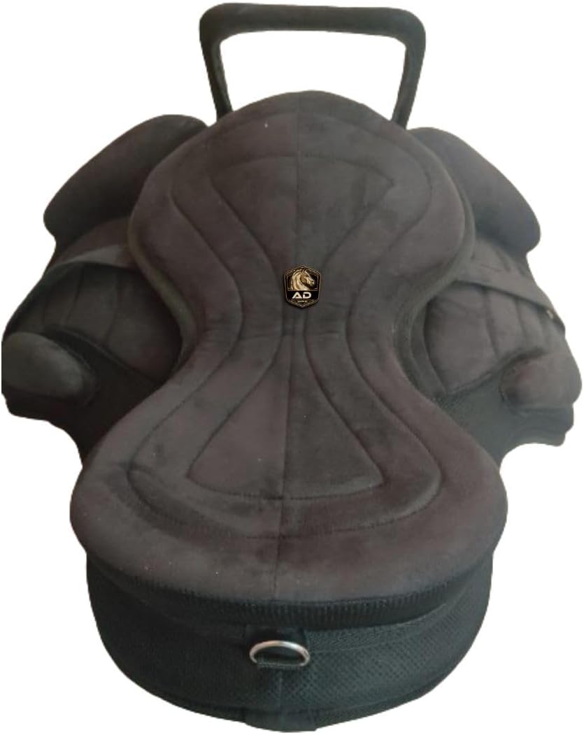 AD Saddlery All Purpose Synthetic Treeless Freemax Synthetic Suede English Horse Saddles Tack Free Matching Girth