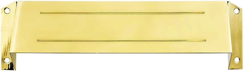 MSH158CR003 Solid Brass Mail Slot Hood for Open Back Plates in PVD Lifetime