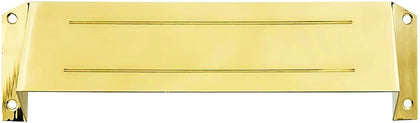 MSH158CR003 Solid Brass Mail Slot Hood for Open Back Plates in PVD Lifetime