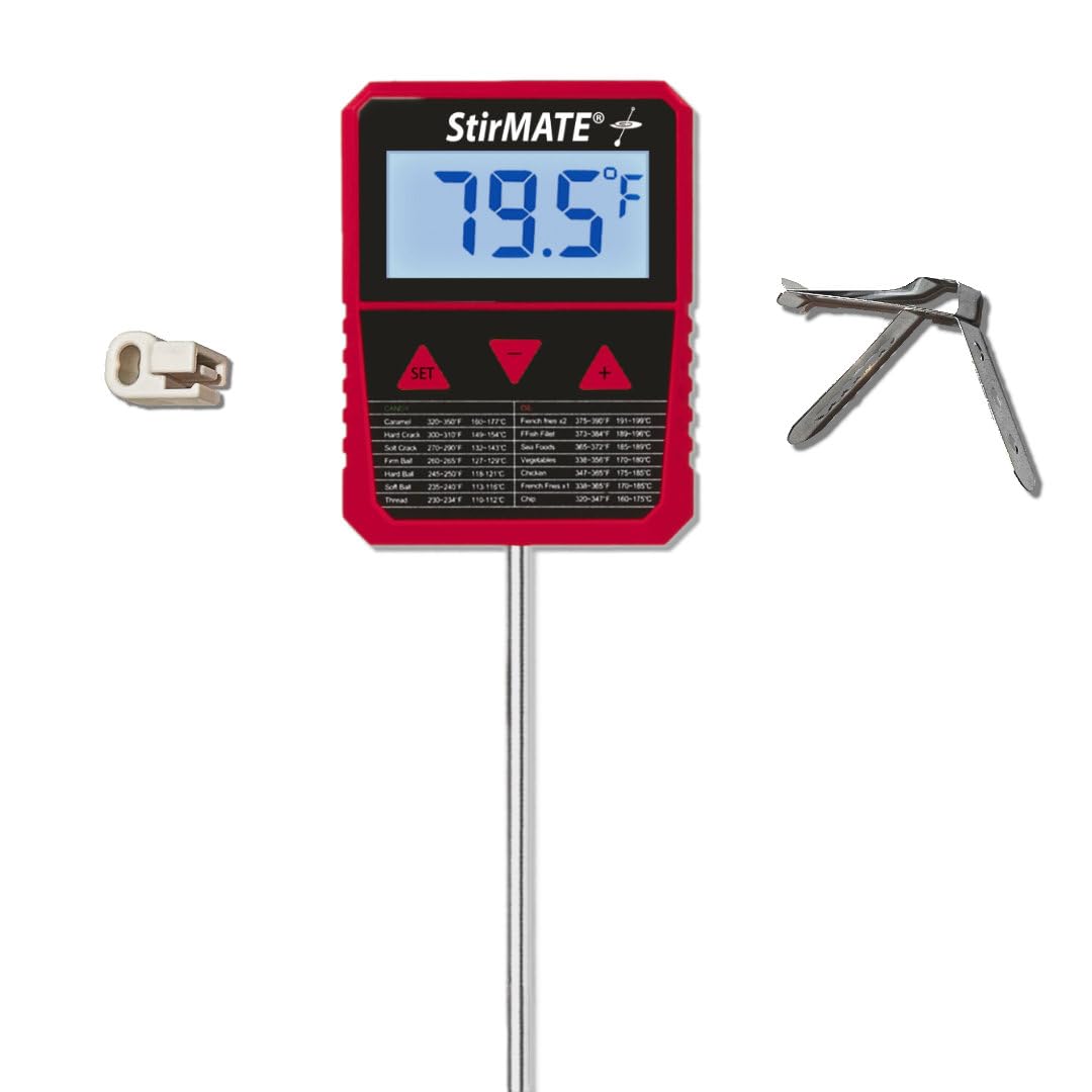 Culinary Thermometer – Digital Candy & Deep Fry Stainless Probe with Pot Clip and StirMATE Adapter