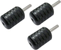 Tattoo Machine Grips Aluminum Back Stem Tattoo Tubes-Black 3pcs