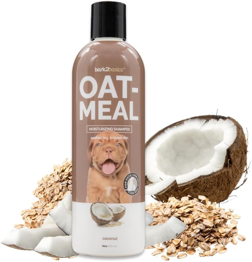 Oatmeal Dog Shampoo, 16 oz - Natural Colloidal Oatmeal, Natural Ingredients, Calms Dry Itchy Irritated Skin