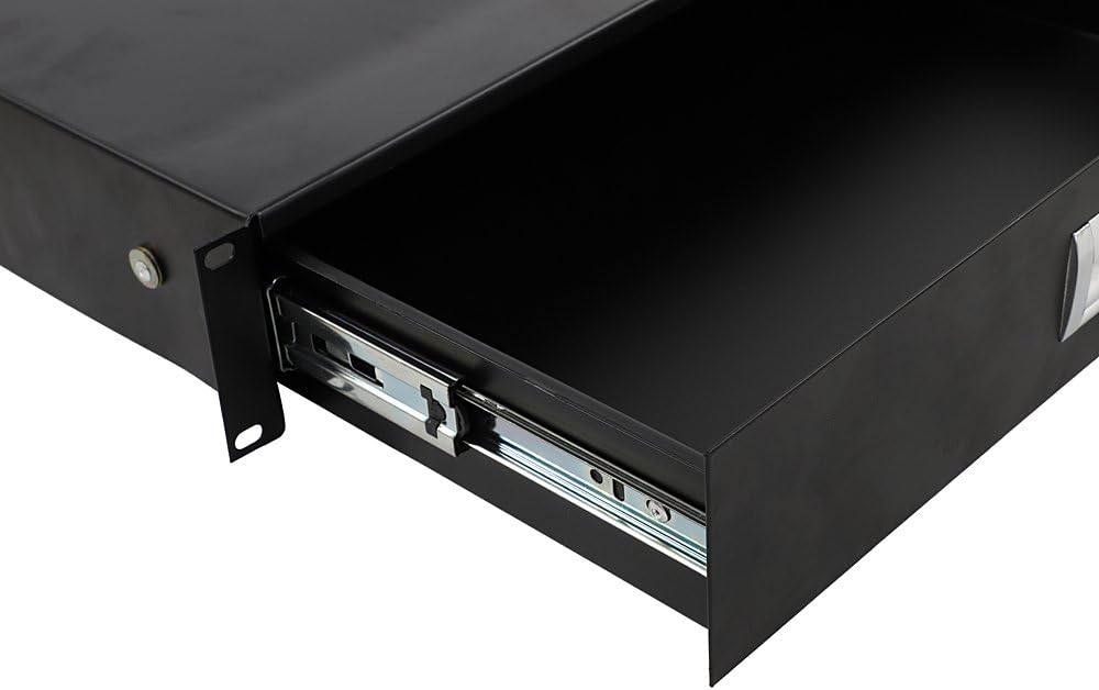 Ktaxon 2U Rack Mount Drawer for 19 Inch AV/Network/DJ Equipment Racks