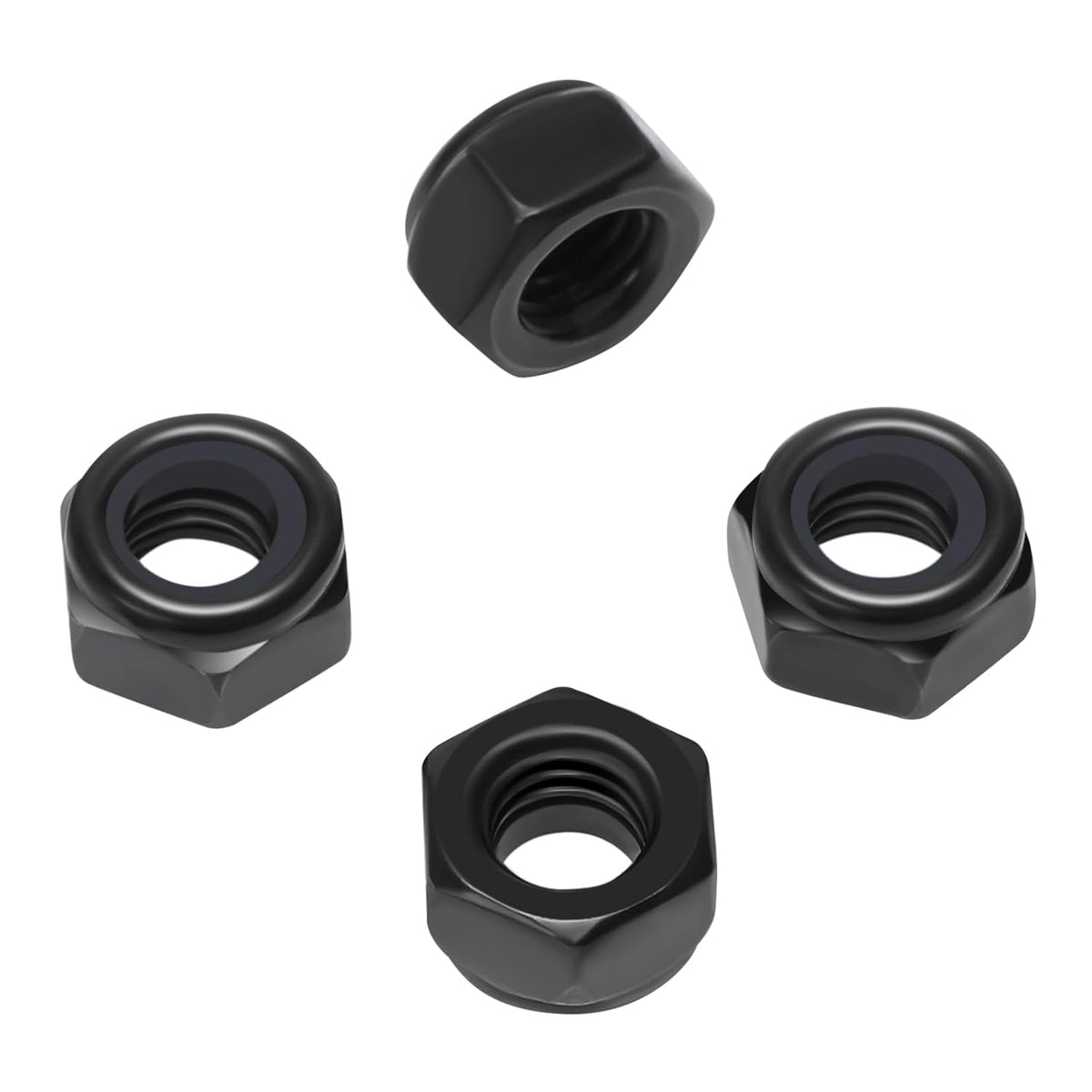 10Pcs M10x1.5 Hex Lock Nuts Carbon Steel