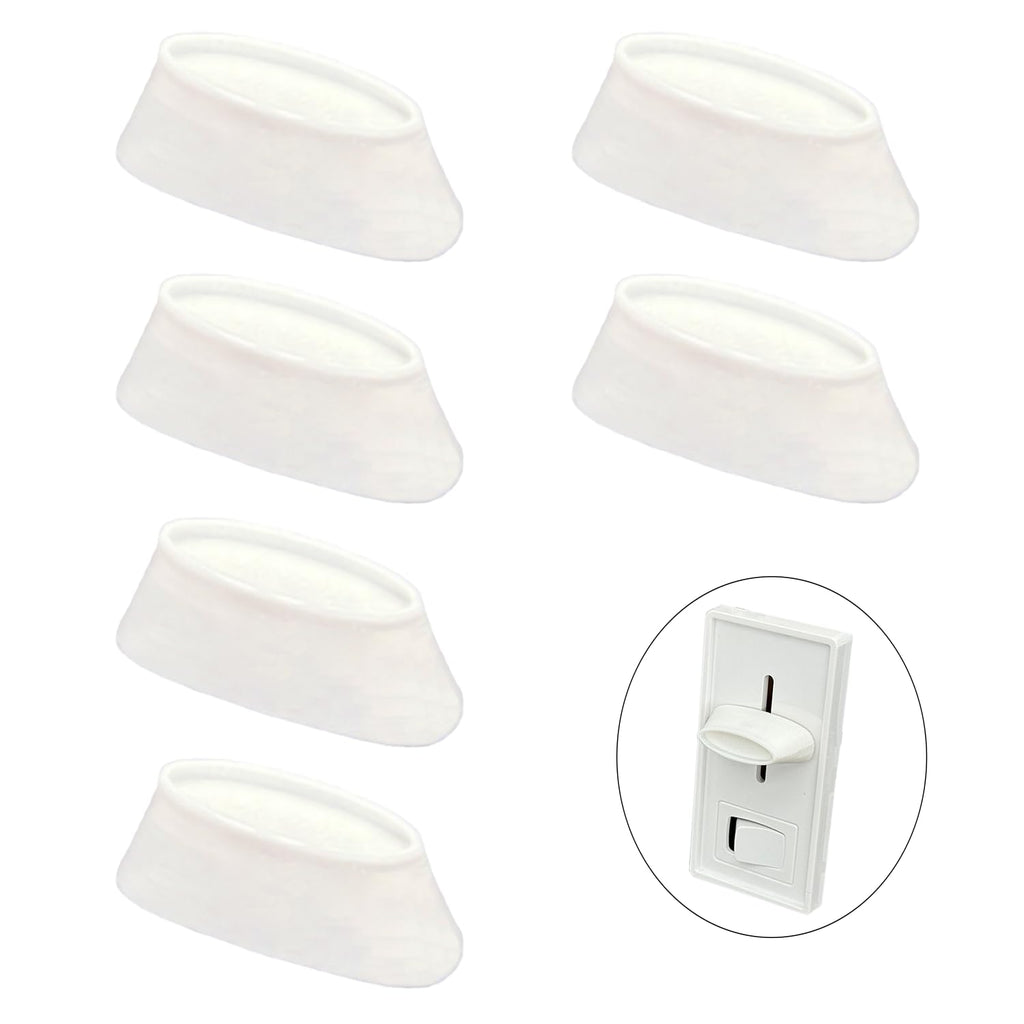 6pcs Dimmer Switch Knobs, Replacement Universal Dimmer Knob for Ceiling Lights & Wall Switches,PETG Material Split Slider, White,Compatible with Lutron Skylark Fan Control