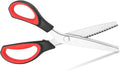 Left Pinking Scissors, Professional Zig Zag Scissors, Pinking Shears with Rubber Grips and Ultra-Sharp Blade, Great