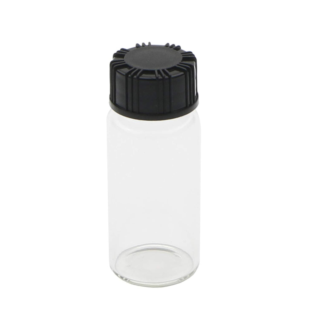 15 Pack 10 ml Small Glass Bottles Vials with Screw Caps, Brown&Clear