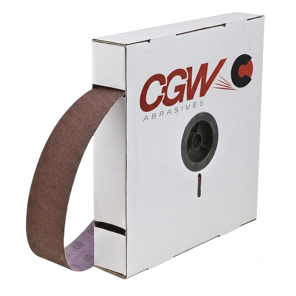 CGW Abrasives AO Sanding Shop Rolls, 80, 1"