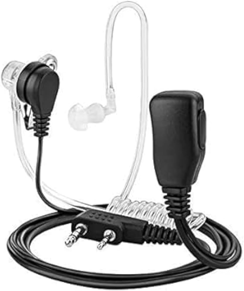 Air Acoustic Tube Earpiece Throat Mic Air Tube Earpiece Headset for Baofeng UV5R BF-888s