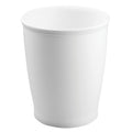 Round Bathroom Trash Can, White