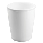 Round Bathroom Trash Can, White