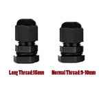 Long Thread Nylon Cable Gland Waterproof Adjustable 3-13mm Cable Connectors PG7 PG9 PG11 PG13.5 PG16 Plastic Cable Gland Joints Wire Protectors IP68 Plastic Cord Grip - 10Pack
