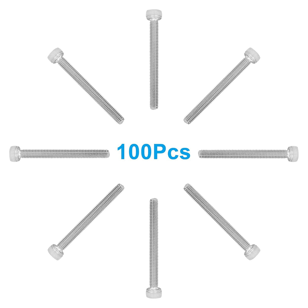 M3 x 30mm Hex Socket Head Cap Screws Bolts, Silver