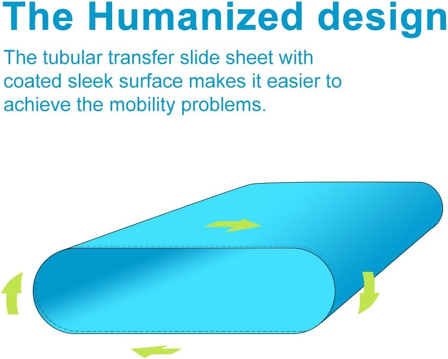 Tubular Slide Sheet for Patient Transfer，Washable & Reusable Draw Sheets, Sliding Board Suitable for Cars, Vehicles