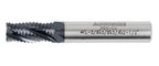 Accusize Industrial Tools Standard Tooth M42 8% Cobalt TiAlN Roughing End Mill, 3/8" Diameter, 3/8" Shank Diameter, 3/4" Flute Length, 1102-0038