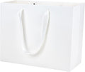 Large Paper Gift Bags with Handles, White, 20 Pack, 13x5x10 IN