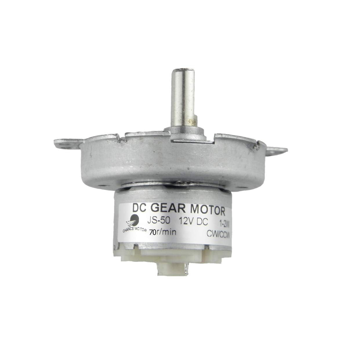 CHANCS D-Shaft Gear Electric Motor JS-50 12V DC 70RPM CW/CCW Slow Speed Motor Reduced DC Motor Microwave Micromotor