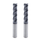 XYunEnZ 1/2" 4-Flute Square End Mill AlTiN Coated Carbide, 2Pcs