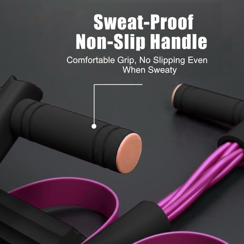 Pedal Resistance Bands with Handles, Multifunction Tension Rope for Arm, Leg, Waist and Shoulder Training