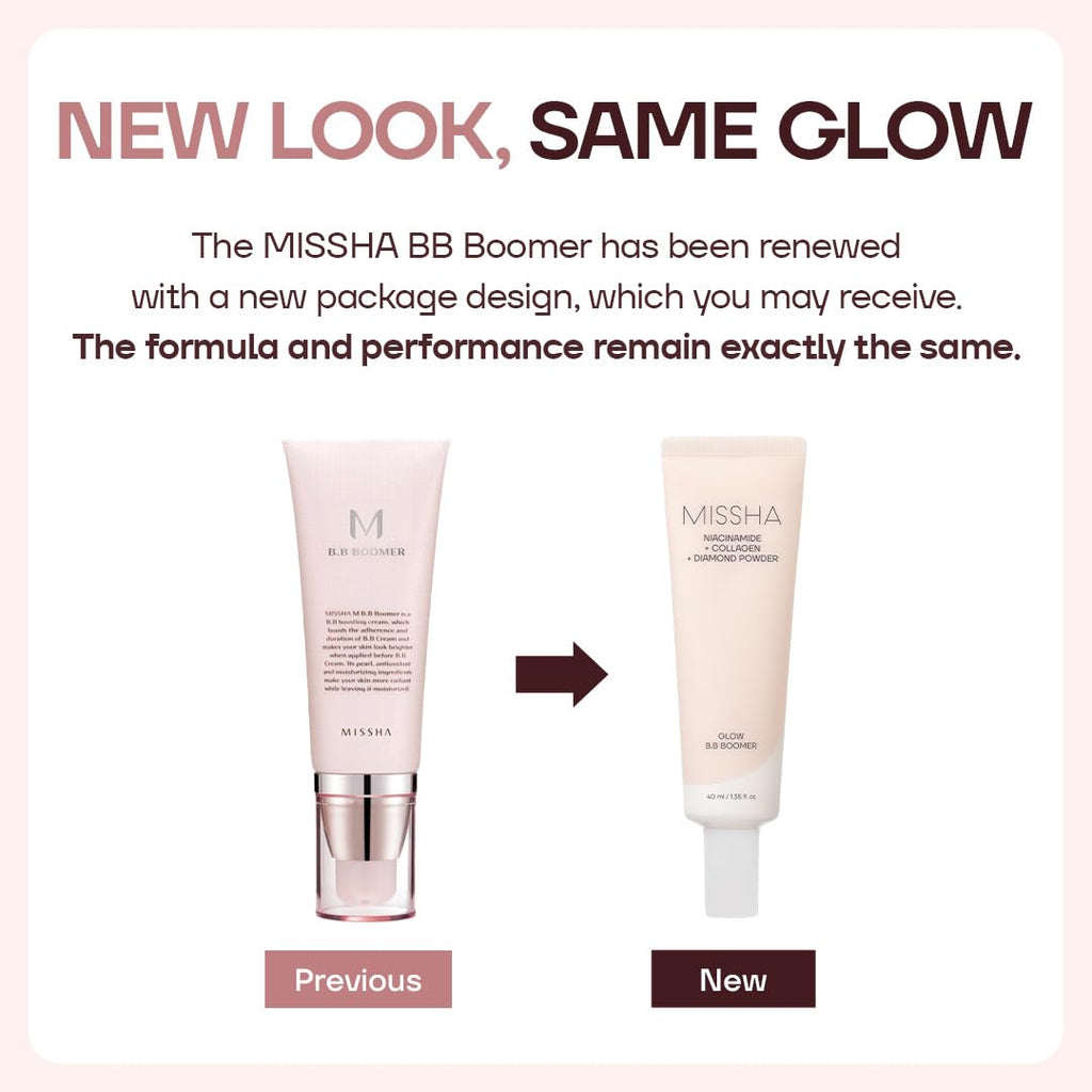 M BB Boomer Face Primer, Korean Dewy Glow Makeup Base 1.35 oz