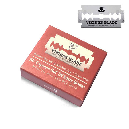 Double Edge Safety Razor Blades, 50x Blades, Swedish Steel + Platinum Coated, Replacement Razor Blades & Refills