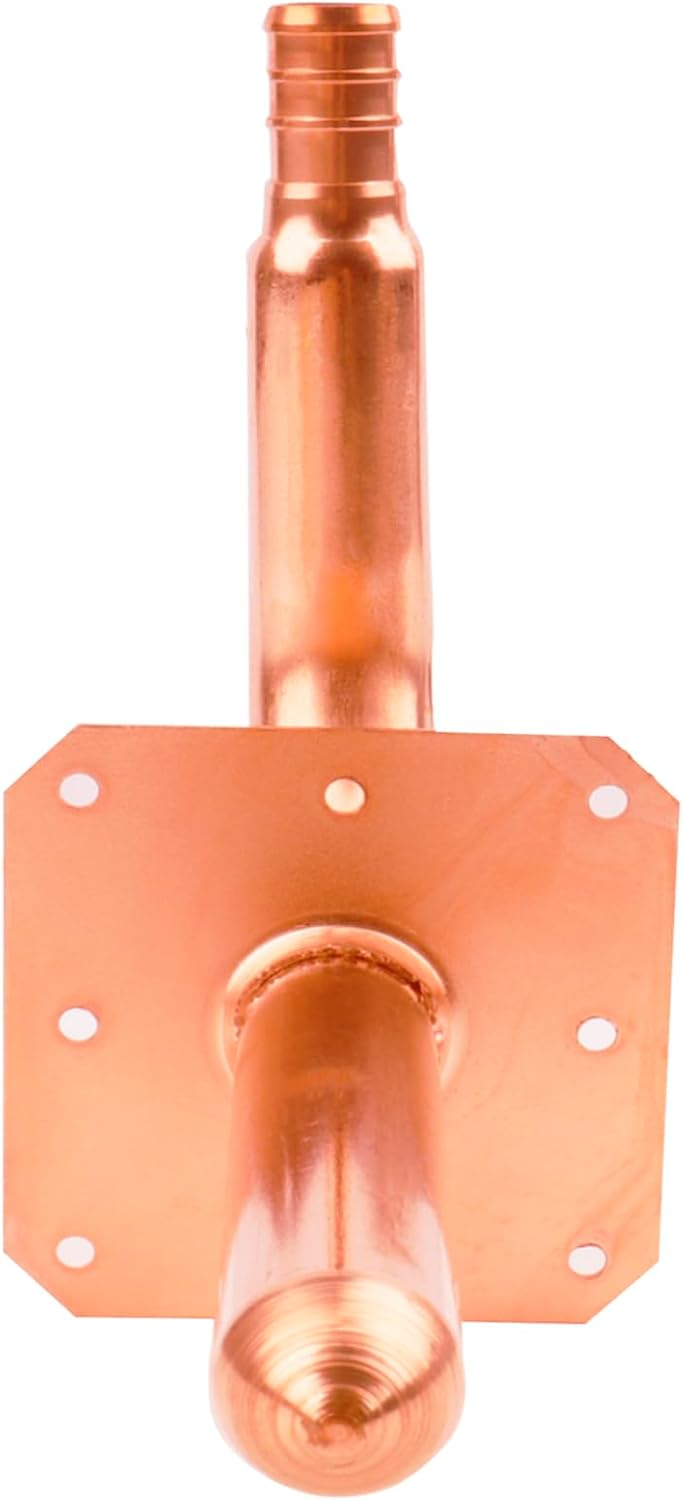 WHK 10 Packs 1/2"x 6"Copper PEX-B,C Stub Out Elbow with Wall Flange