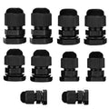 Long Thread Nylon Cable Gland Waterproof Adjustable 3-13mm Cable Connectors PG7 PG9 PG11 PG13.5 PG16 Plastic Cable Gland Joints Wire Protectors IP68 Plastic Cord Grip - 10Pack