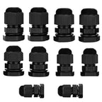 Long Thread Nylon Cable Gland Waterproof Adjustable 3-13mm Cable Connectors PG7 PG9 PG11 PG13.5 PG16 Plastic Cable Gland Joints Wire Protectors IP68 Plastic Cord Grip - 10Pack