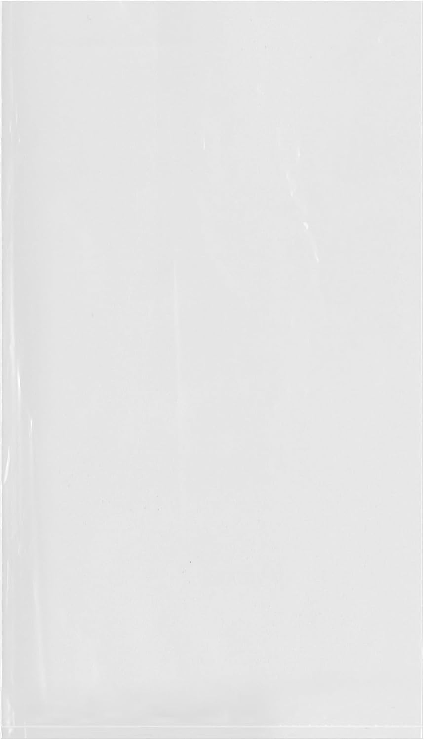 8 x 14 inch, 1.25 Mil Flat Open Clear Poly Bags (Pack of 100)