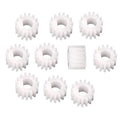 10pcs 1 Module 20 Teeth D Shape Hole Plastic Spur Gear 20T 1M Spur Pinion Gear 22mm Outer Diameter DIY Plastic Wheel Industry(4x3.5mm)